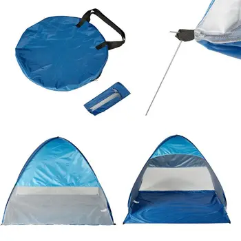 Обновленная пляжная палатка 2020 года, укрытие от ультрафиолетовых лучей, водонепроницаемая легкая пляжная палатка от солнца, навес для домика, пляжные палатки для 2-3 человек