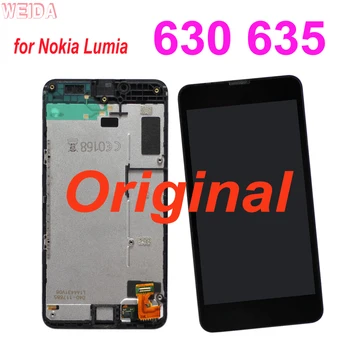 Оригинал для Nokia Lumia 630 635 ЖК-дисплей Сенсорный экран дигитайзер с рамкой в сборе без рамки для Nokia Lumia 630 LCD