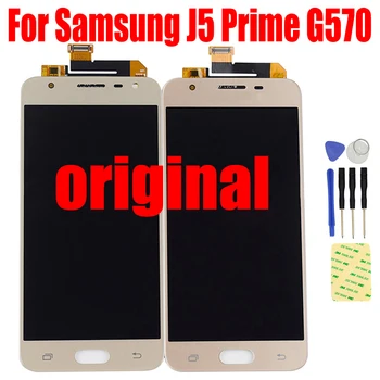 Оригинал для Samsung Galaxy J5 Prime LCD G570 SM-G570F G570L G570K G570Y ЖК-дисплей Pantalla С Сенсорным Экраном и Цифровым Преобразователем в сборе