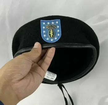 Пехотный полк Армии США ЧЕРНЫЙ Шерстяной берет Значок Спецназа ВДВ Военная шляпа Всех размеров