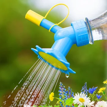 Пластиковая насадка-разбрызгиватель 2 В 1, лейка для воды, банки для полива цветов, лейка с насадкой, Садовые инструменты