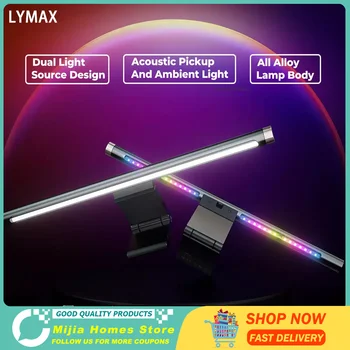 Подвесной светильник LYMAX с красочным экраном G1 с музыкальным ритмом, высокой цветопередачей, защитой для глаз, световой панелью монитора компьютера