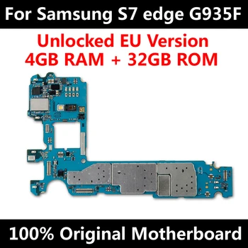Полностью Разблокированная Материнская Плата Для Оригинальной Материнской Платы Samsung Galaxy S7 edge G935F С Чипами IMEI Логической Платы Android OS Версии EU