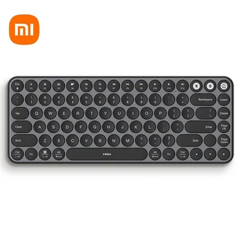 Портативная беспроводная Bluetooth-клавиатура Xiaomi USB для Android MIIIW Pink Premium 2,4 ГГц, 87 клавиш, Металлическая панель клавиатуры Mijia