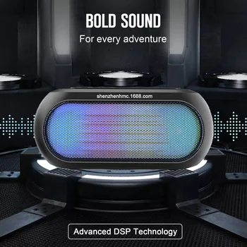 Портативный для жизни на открытом воздухе, водонепроницаемый RGB-светильник, TWS TF-карта, двойной динамик, Беспроводная Bluetooth-колонка, Hi-Fi Качество звука, басы
