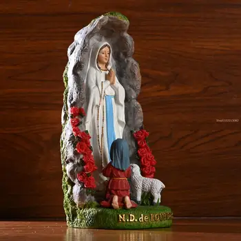 Прекрасная Статуэтка Девы Марии, Скульптура, Христианский Свадебный подарок, Рождественские украшения для настольных дисплеев, коллекция Renaissance
