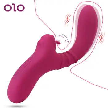 Присоска для Сосков Секс-Игрушки для Женщин Стимулятор Клитора Секс Оральный Лизание Языка Вибратор G Spot 10 + 10 Режим Минета