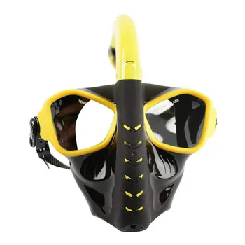 Профессиональная силиконовая маска для подводного плавания с маской и трубкой Для взрослых, Водонепроницаемые Очки для плавания/ныряния на все лицо, Аксессуары для мужчин, Защитные очки