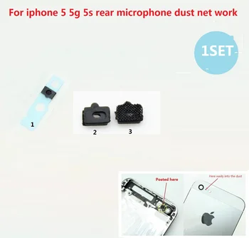 Пылезащитная сетка заднего микрофона для Apple iPhone 5 5G 5S, пылезащитный чехол для микрофона, запасные части для розничной продажи