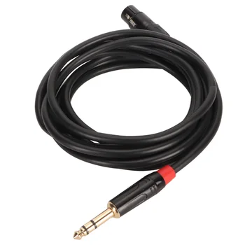 Разъем XLR для кабеля 1/4 дюйма 6,35 мм, Микрофонный Кабель Plug and Play для Звуковых Микшеров, Усилителей мощности, Стереосистем