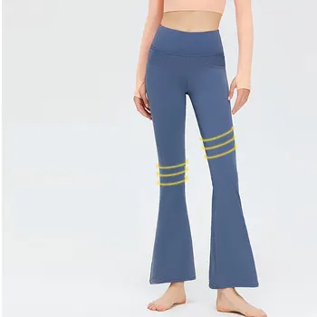 Расклешенные брюки для йоги, Леггинсы, Женские брюки для йоги, Супер Эластичные Леггинсы с высокой талией, широкие брюки для фитнеса Palazzo