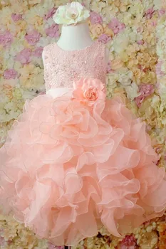 Розовое платье для девочки в цветочек с каскадными оборками, кружевными аппликациями, поясом-трансформером на талии с 3D цветочным рисунком, свадебные платья на День рождения