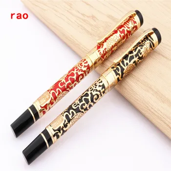 Роскошная офисная ручка-роллер Jinhap 5000 черного цвета для Red Century Dragon Business, новая