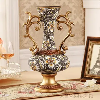 Роскошные декоративные украшения из смолы в стиле ретро, Новая цветочная посуда для дома и гостиной