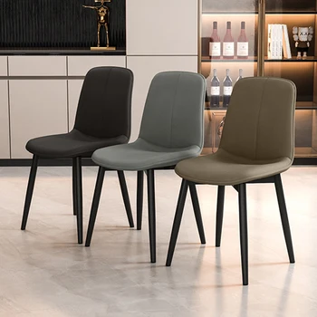 Роскошные стулья для столовой, Современное оформление, Свадебные стулья для отдыха в скандинавском стиле, Кожаные Артикулы для гостиной El Hogar