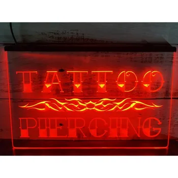 Светодиодная неоновая вывеска Tattoo Piercing Miami Ink LED -I559