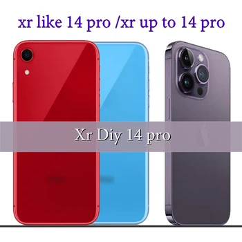 Сделай сам Корпус Для iPhone XR До 14 Pro Замена задней батареи Средней рамы, XR Как Задняя крышка 14PRO от XR до 14PRO Рамка от XR до 13PRO