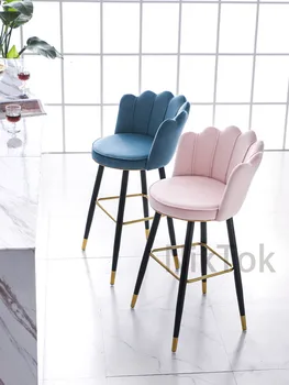 Скандинавский барный стул, легкое роскошное кресло, современный минималистичный Простой стульчик для кормления, табурет на балконе ресторана L