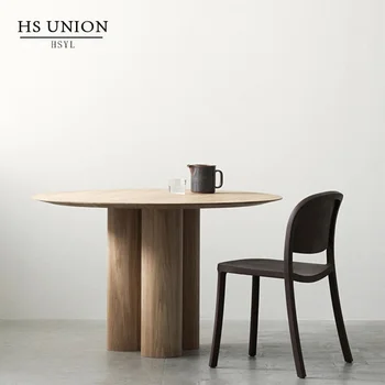 Скандинавский дизайнер, обеденный стол из датского белого дуба, стол для конференций, случайный столик в бесшумном стиле