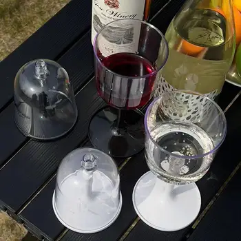 Складные бокалы для вина для путешествий, Небьющийся бокал для вина для пикника, Съемные бокалы для вина, пригодные для мытья в посудомоечной машине, для пикников, кемпинга