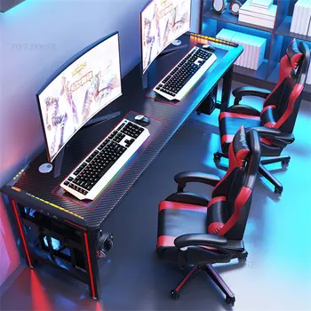 Современные настольные компьютерные столы из углеродного волокна Студенческий стол Письменный Стол Домашний Компьютерный Стол Офисный стол Интернет-кафе Игровой стол