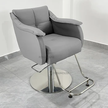 Современные парикмахерские кресла из искусственной кожи для салонной мебели, профессиональные парикмахерские кресла, высококлассные удобные кресла для химической завивки