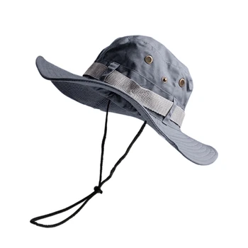 Спортивная шляпа для пеших прогулок и рыбалки на открытом воздухе, для защиты от солнца, с широкими полями, дышащая, для солнцезащитной шляпы, с завязками, панама