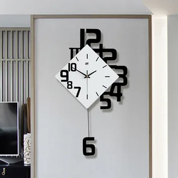 Творческая личность цифровые часы мода европейский стиль гостиная настенные часы декоративные настенные часы room decorarion ZY50GZ