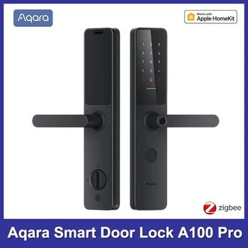 Умный Дверной замок Aqara A100 Pro Zigbee Bluetooth 5.0 Apple Homekey Unlock Разблокировка отпечатков пальцев Работа с Apple Homekit Aqara Home