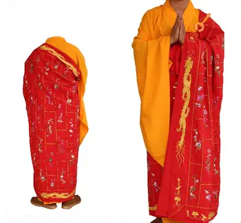 унисекс костюмы красного крыла/ дракона сутана цуйи боевые искусства шаолинь дзен буддийский монах халат для медитации лежа униформа тысячи Будд