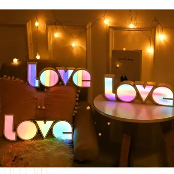 Форма любовного письма с яркими неоновыми огнями, идеально подходящая для украшения дома/спальни/бара/свадьбы/Дня Святого Валентина