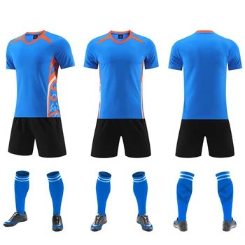 Футбольная форма для детей, мужские тренировочные костюмы с коротким рукавом, мальчики, Женская спортивная одежда для футбола