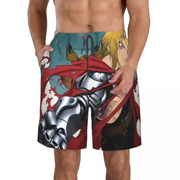 Цельнометаллические мужские пляжные шорты Alchemist, Быстросохнущий купальник для фитнеса, забавные уличные забавные 3D-шорты