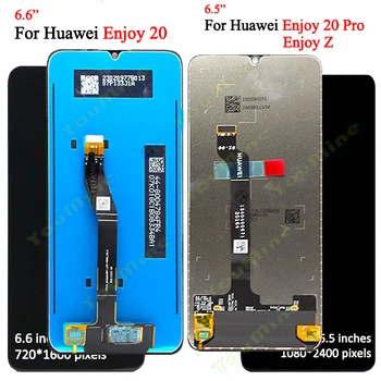 Черный Для Huawei Enjoy 20 5G ЖК-дисплей С Сенсорным Экраном Digitizer В сборе Для Huawei Enjoy 20 Pro LCD Enjoy Z Display Ремонтная деталь