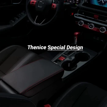 Черный Чехол для коробки центрального управления салона, накладка для подлокотника центральной консоли автомобиля, накладка для Honda Civic Седан 11-го поколения 2022 г.