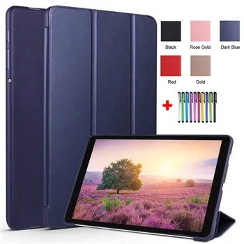 Чехол из искусственной Кожи Tri Fold Shell Для Samsung Tab A 10.5 Case 2018 SM-T590 T595 Tablet Soft Coque Для Galaxy Tab A 10 5 2018 T590 Cover